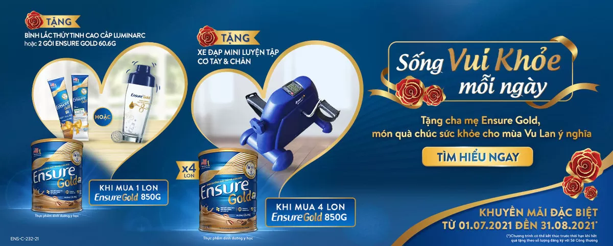 Uống Ensuer sống  vui khỏe mỗi ngày